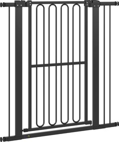 PawHut Grilaj protecție ușă pentru câini, 76-104 cm barieră fără găurire, grilaj scări | Aosom Romania