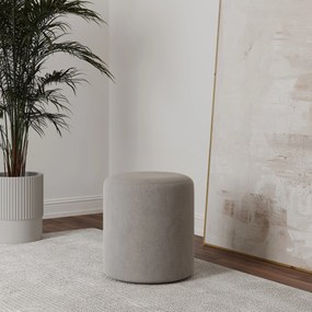 Taburet Tapitat Mali, Gri, Stofa, L 41 x l 41 x H 45 cm