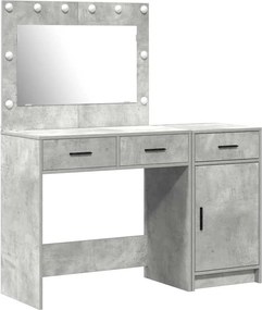 vidaXL Masă de Machiaj cu ușă 2 pcs Gri 40 x 41 x 75 cm Lemn compozit