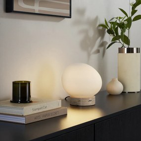 Lampă de masă Japandi bej cu sticlă opal - Sally