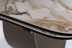 Masa extensibila Infinity Ceramic alb/maro - L160-240 cm