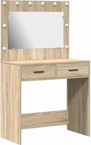 vidaXL Masă de Machiaj Stejar Sonoma 78,5 x 41 x 135 cm Lemn compozit