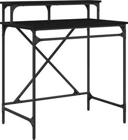 vidaXL Birou Stejar Negru 80 x 50 x 90 cm Lemn compozit