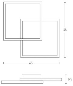 Lustră LED aplicată dimabilă LED/25W/230V negru Zambelis 2026