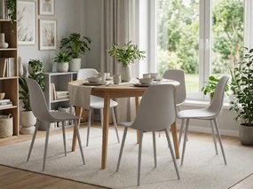 Scaun bucatarie OSAKA plastic, gri deschis