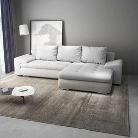 Colțar extensibil dumonde cu ladă de depozitare si sezut confortabil din spuma high-density, Leonardo Euphoria Dove 260x185 cm II