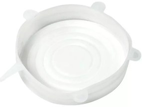 Set 6 capace din silicon Kinghoff KH 1902, -40 pana la 230°C, Etanse, Reutilizabile, Universale, Transparent