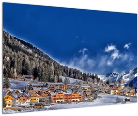 Tablou - Orășel de munte (90x60 cm)