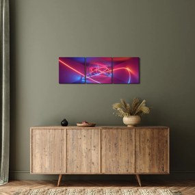 Tablou cu abstracție modernă (cu ceas) (90x30 cm)