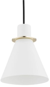 Pendul modern design retro Beverly alb/auriu