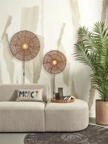 Aplica de perete eco din ratan Zanzibar flat 40cm S, nat