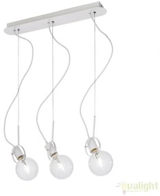 Lustra suspendata cu 3 pendule design modern RADIO SP3 BIANCO 119434