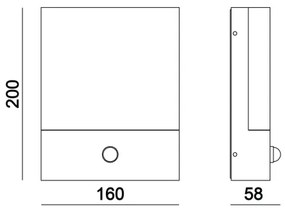 Aplică LED de exterior cu senzor LED/10W/230V IP54 Top Light