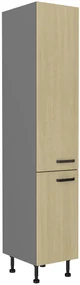 Dulap bucătărie pentru alimente Scarmi 40 DK-215 2F (Antracit + Herringbone scandi). 1049746