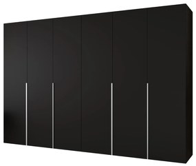 Dulap de haine 300 cm Alice 1 (Negru + Cașmir). 1126141