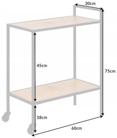 Neînvins Masuta laterala Slim Line 60 cm stejar negru salbatic