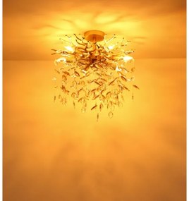 Globo 64138DG - Candelabru pe tijă QUEENA, 6xE14/40W/230V, auriu