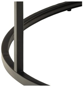 Măsuță de cafea neagră rotundă cu blat cu aspect de marmură ø 80 cm Spiro – Actona