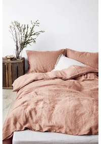 Față de pernă din in Linen Tales, 70 x 90 cm, maro teracotă