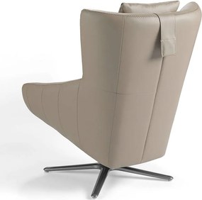 Fotoliu pivotant design modern Melvin AC 5044-A1001-PIEL