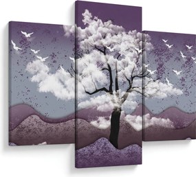 Tablou - Copac în nori (90x60 cm)