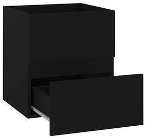 Dulap de chiuveta, negru, 41x38,5x45 cm, PAL Negru, 1