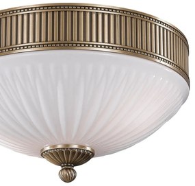 Plafoniera clasica design italian din alama, sticla 9250 RA-PL. 9250/2