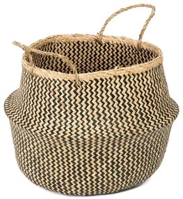 Coș depozitare din iarbă de mare Compactor Zic Zac, ⌀ 45 cm