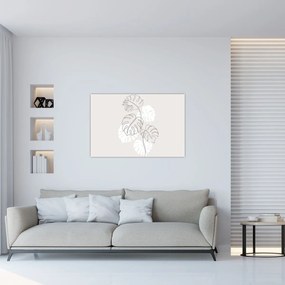 Tablou - Linia de artă monstera N⁰3 (90x60 cm)