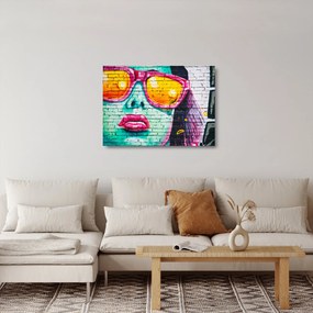 Tablou pe sticlă - Graffiti (70x50 cm)