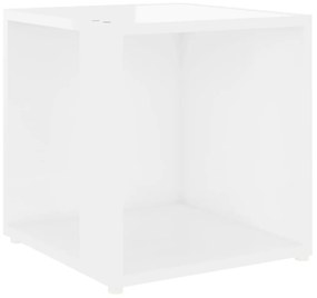 Masa laterala, alb extralucios, 33x33x34,5 cm, PAL 1, Alb foarte lucios