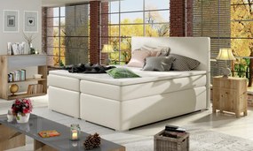 Pat boxspring tapitat, cu spatiu pentru depozitare, 160X200 cm, Divalo, Eltap (Culoare: Albastru)