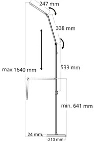 Lampadar LED tactil dimabil FERRARA LED/13W/230V 3000/4000/6500K