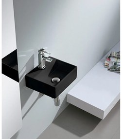 Chiuvetă mică pentru WC neagră din ceramică 33,5x29 cm Giulia – Sapho