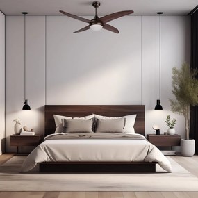 Plafonieră în culoare naturală închisă LED ø 13 cm Regal – SULION