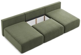 Colțar verde extensibil/cu spațiu de depozitare Kalena – Makamii