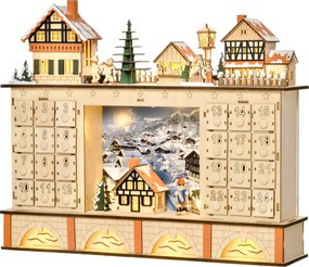 Calendar de Advent, calendar de Craciun, decoratiunde de Craciun HOMCOM | Aosom Romania