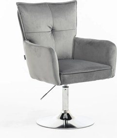 HR250N Scaun Catifea Grafit Bază Cromata