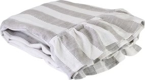 Față de masă din bumbac organic 150x250 cm bej, „Ida Stripe"