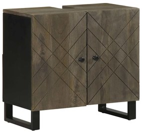 vidaXL Dulap pentru chiuvetă negru 62x33x58 cm lemn masiv de mango