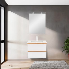 Dulap inferior Vario Forte 60 cu lavoar stejar-alb