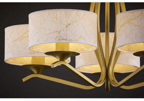 Jupiter 2110 - Lustră pe tijă KASZMIR 5xE27/15W/230V alb/auriu/decor marmură