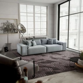 Canapea extensibilă dumonde cu ladă de depozitare si sezut confortabil din spuma high-density, Marbela Zoom Grey XXL 295x100 cm