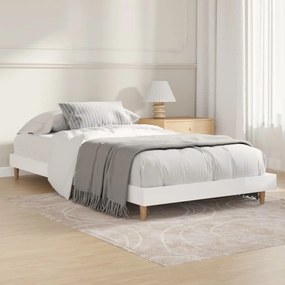 832055 vidaXL Cadru de pat, alb extralucios, 100x200 cm, lemn prelucrat