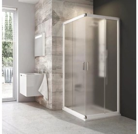 Ravak 1LV40100ZG - Cabină de duș unghiulară BLIX, din 4 piese, 80x80 cm, albă