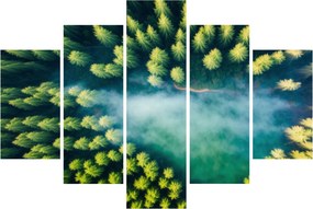 Tablou - O pădure învăluită în ceață (150x105 cm)