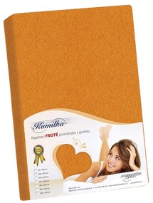 Cearceaf frotir Kamilka, portocaliu deschis, 160 x 200 cm