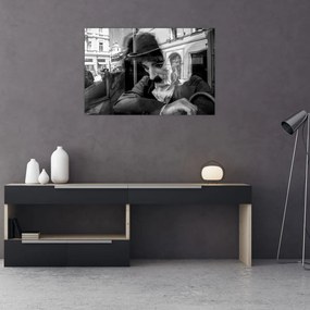 Tablou - Charles Chaplin la Praga (90x60 cm)