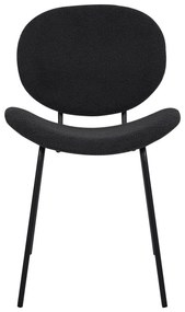 Set 2 buc scaune de sufragerie Luaza (negru). 1081045