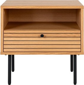 Măsuță auxiliară cu blat cu aspect de lemn de stejar 40x50 cm Kyoto – House Nordic